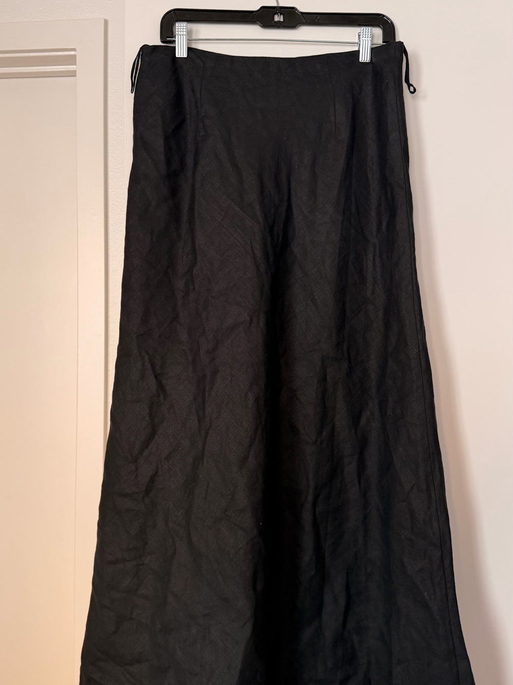 Faithfull the Brand Black Linen Maxi Skirt